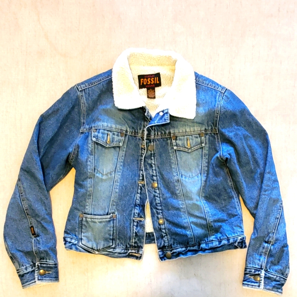 Fossil Sherpa-lined Denim Jacket